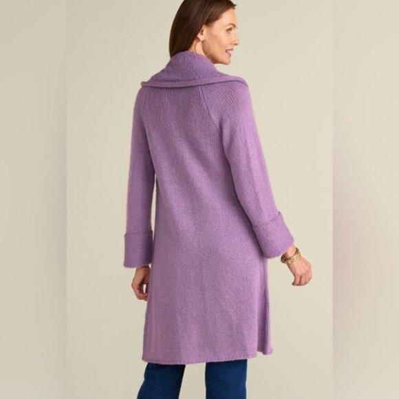 Soft Surroundings WOOL MOHAIR Blend Telluride Topper Duster Knit Cardigan LARGE‎ - Picture 6 of 16